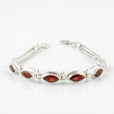 Marquise Garnet Gemstone Bracelet