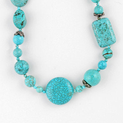 20" Created Turquoise Necklace