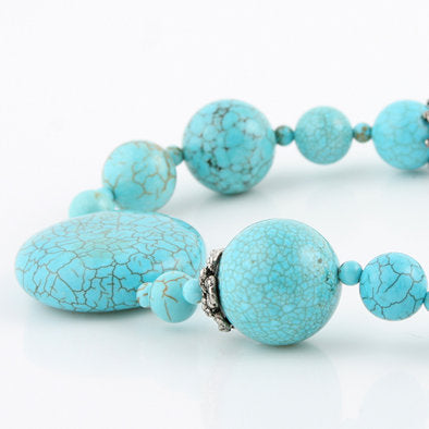 20" Created Turquoise Necklace