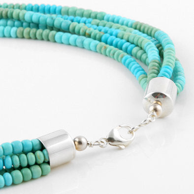 5 Strands of Turquoise Layered Necklace
