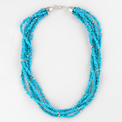 Turquoise Necklace with 5 Strands