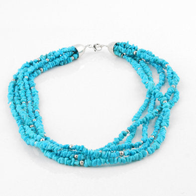 Turquoise Necklace with 5 Strands