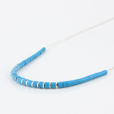 Dainty Turquoise and Silver Necklace