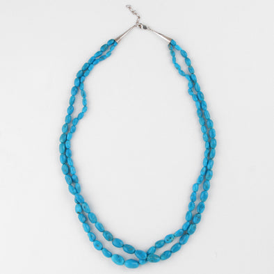 Two Layer Turquoise Nuggets Necklace