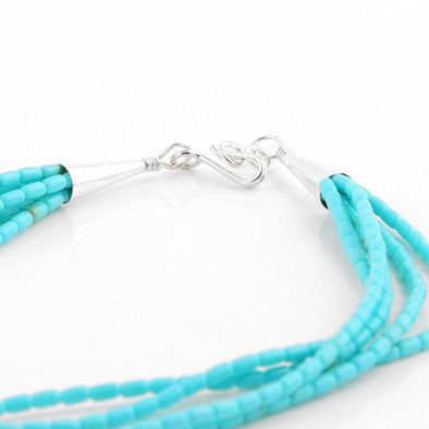 Created Turquoise Fashion Necklace