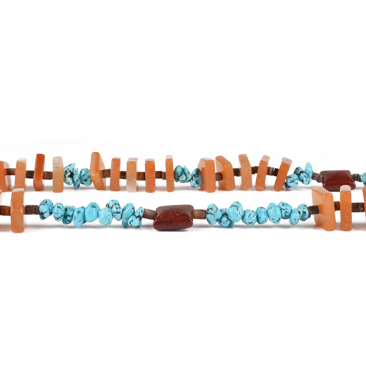 Carnelian Turquoise and Jasper Natural Necklace