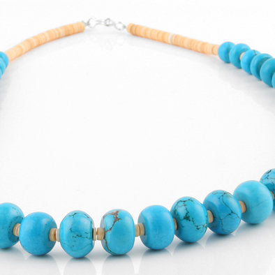 Santa Fe - Arizona Turquoise and Shell Necklace