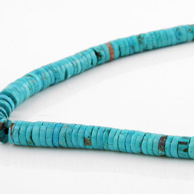 Turquoise Heishi Bead Turquoise Necklace