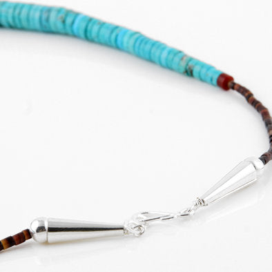 Turquoise Heishi Bead Turquoise Necklace