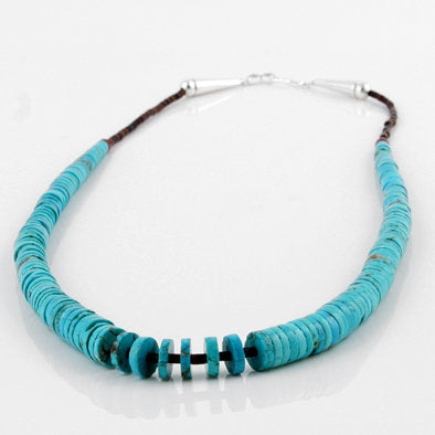 Turquoise Heishi Bead Turquoise Necklace