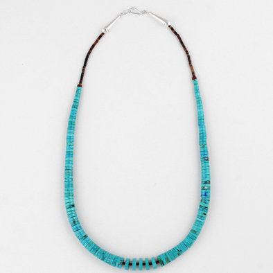 Turquoise Heishi Bead Turquoise Necklace