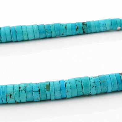 Natural Turquoise Heishi Beaded Necklace