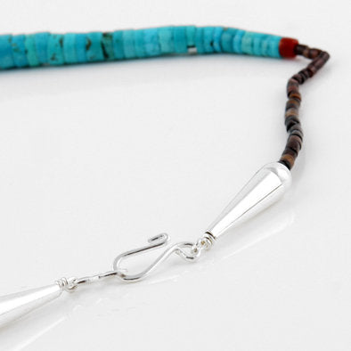 Natural Turquoise Heishi Beaded Necklace