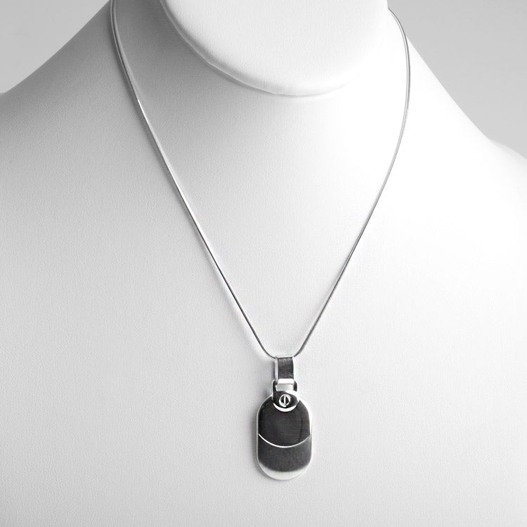 Sterling Silver Dog Tag Pendant