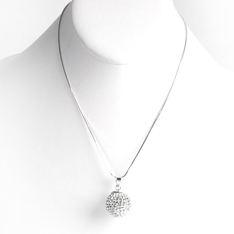 Disco Sparkling Pavé Ball Pendant