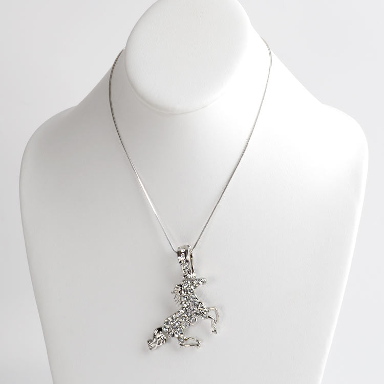 Sparkly Horse With Chrystals Pendant