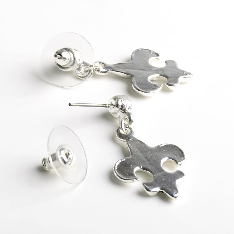 Fleur De Lis Fashion Stud Earrings