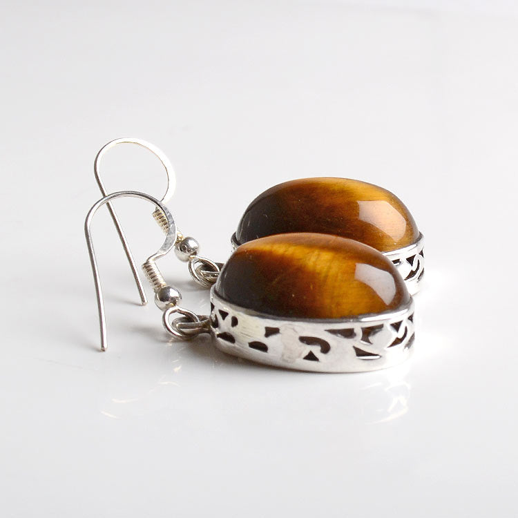 Tiger Eye Hook Earrings