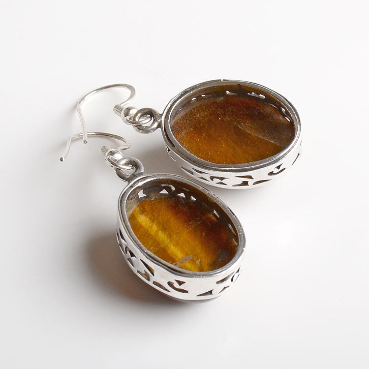 Tiger Eye Hook Earrings