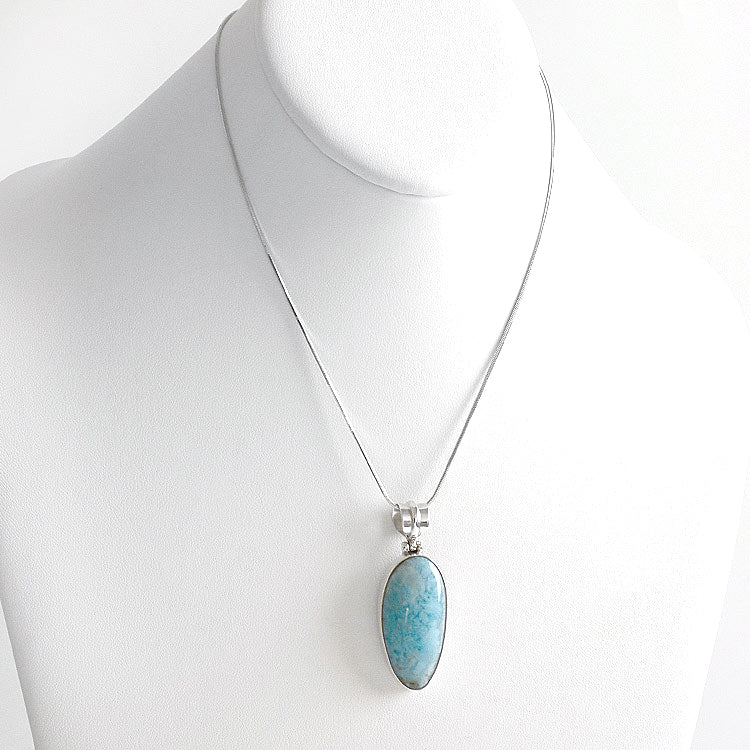 Oval Larimar Pendant