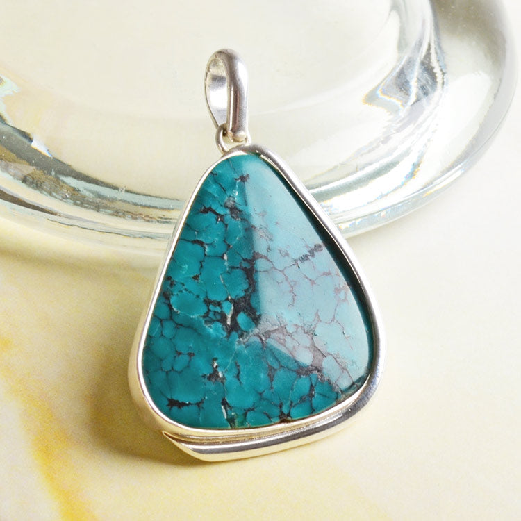 Turquoise in Silver Pendant