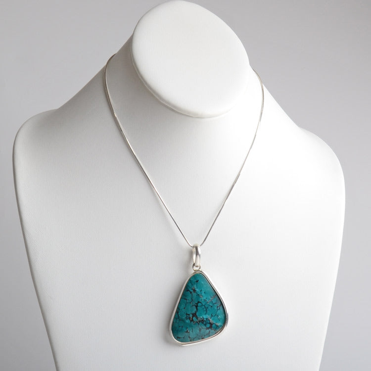 Turquoise in Silver Pendant
