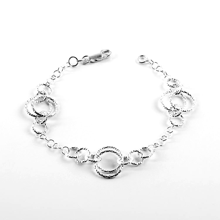 Circles of Sterling Silver Bracelet