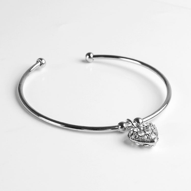 Heart Charm Bangle Bracelet