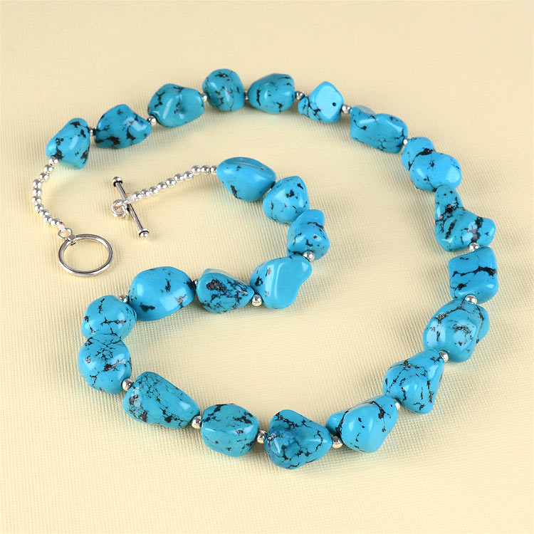 Nuggets of Turquoise Toggle Necklace