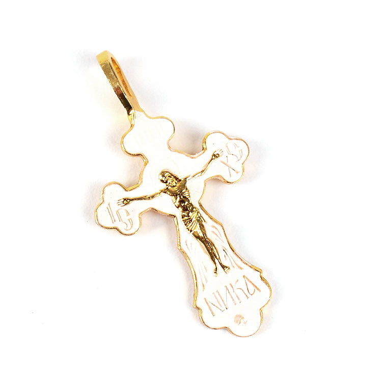 Orthodox White Cross Pendant