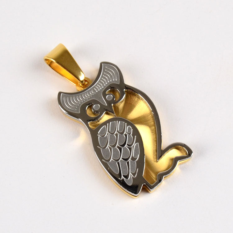 Two Toned Owl Pendant