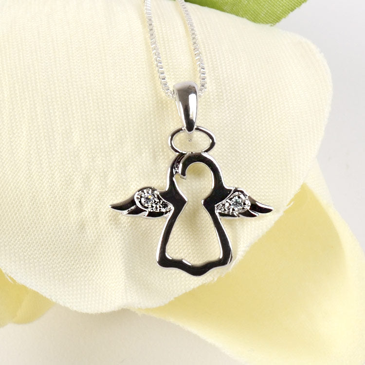 Angel Pendant with CZ