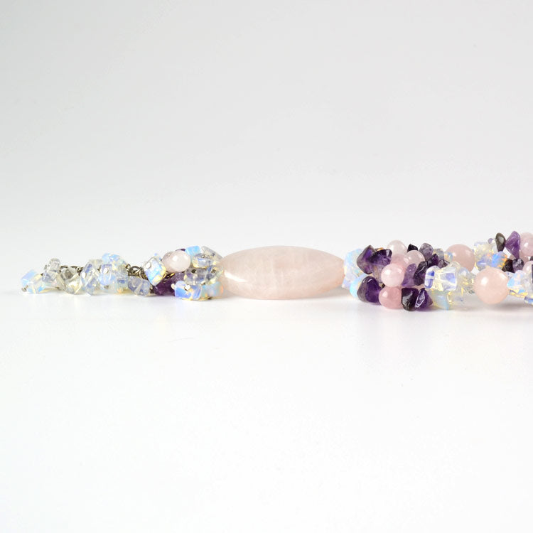 Amethyst, Quartz, & Opal Ice Necklace