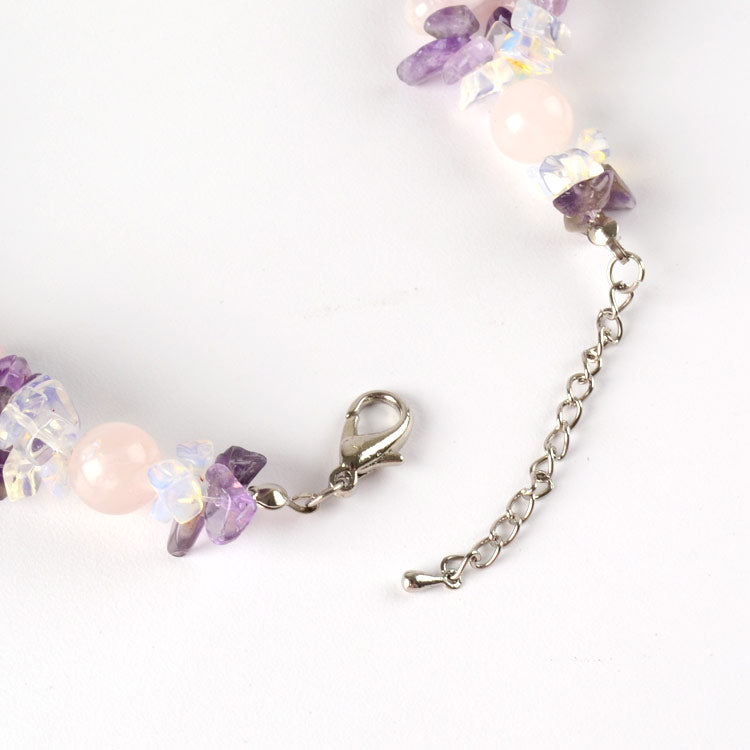 Amethyst, Quartz, & Opal Ice Necklace