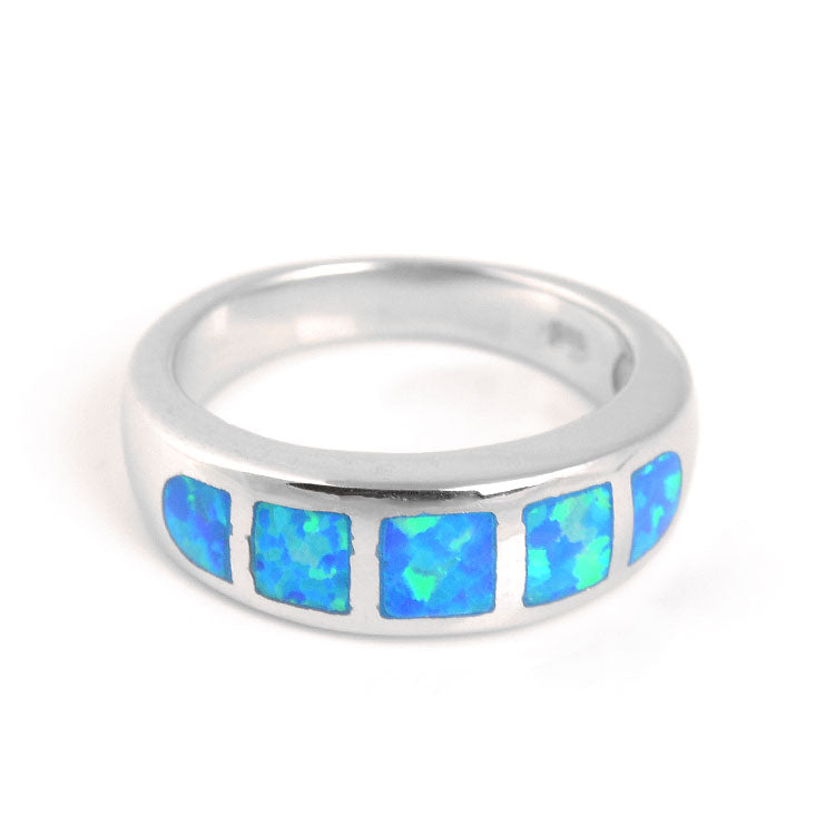 Five Inlaid Opals Ring