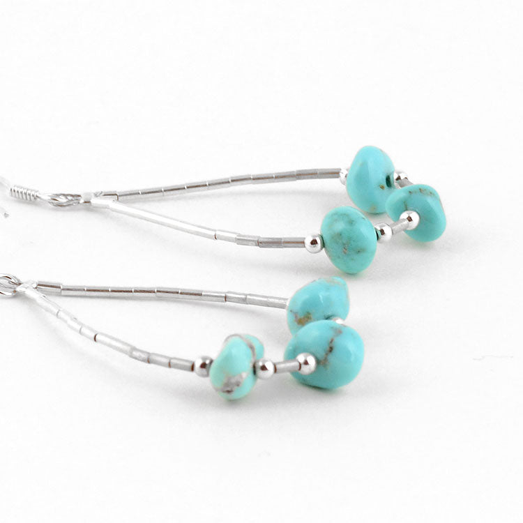 Turquoise Nugget Trio Earrings
