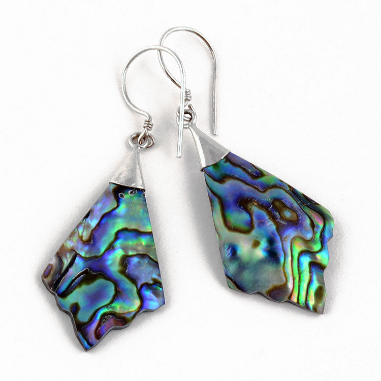 Abalone & Silver Hook Earrings