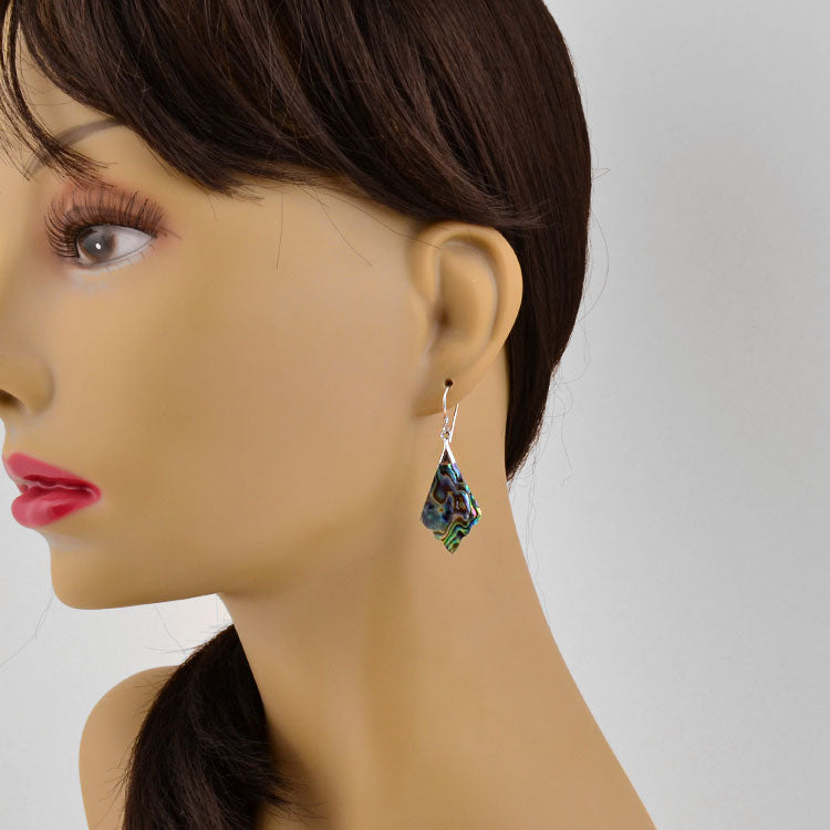 Abalone & Silver Hook Earrings