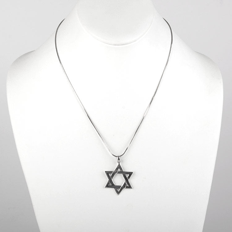 Silver Star of David Pendant