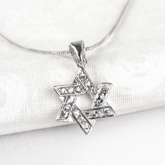 Small Sparkly Star of David Pendant