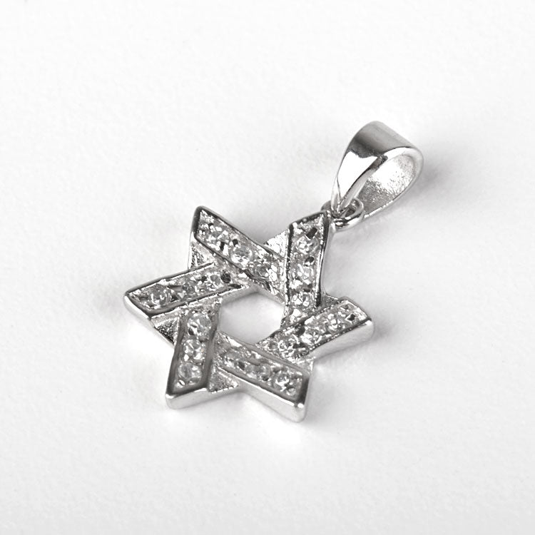 Small Sparkly Star of David Pendant