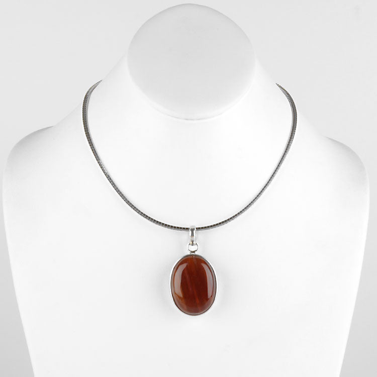 Red Tiger Eye Gemstone Pendant