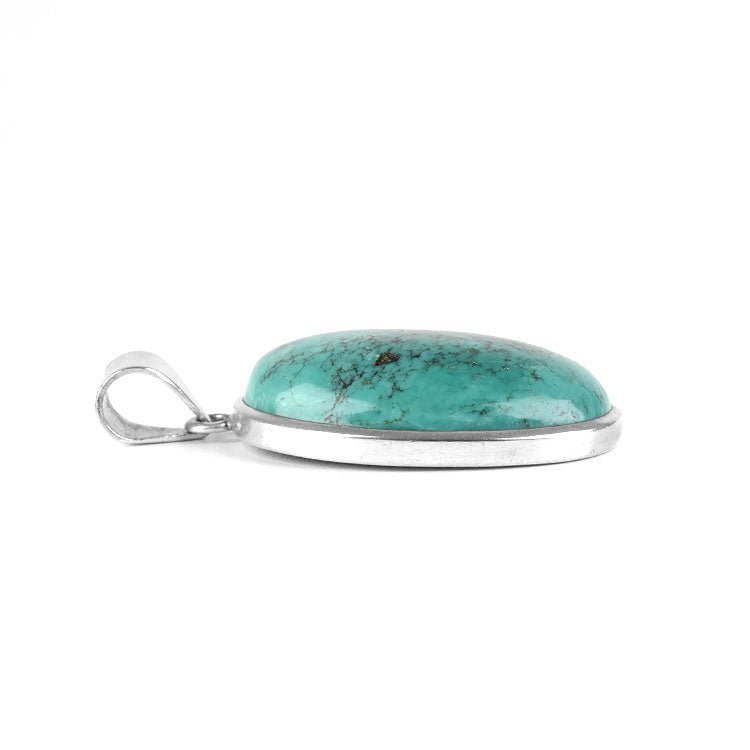 Imperfect Oval Turquoise Pendant