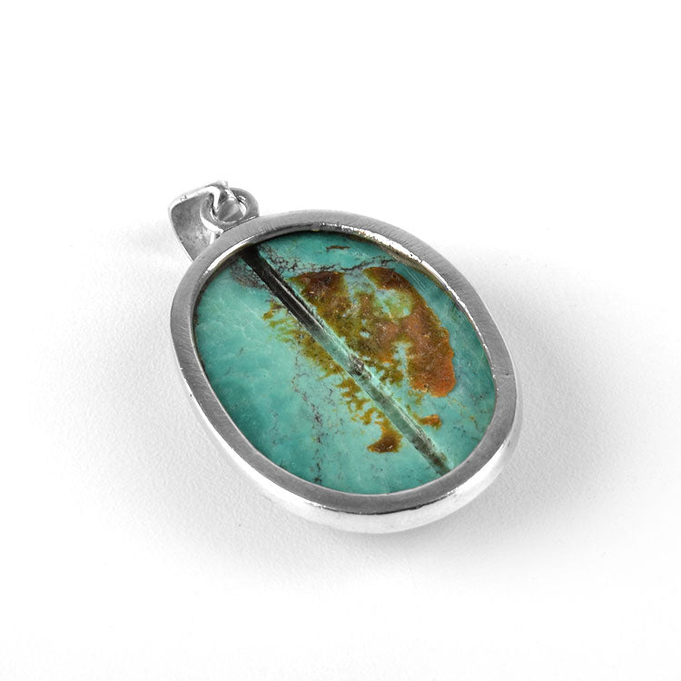Imperfect Oval Turquoise Pendant