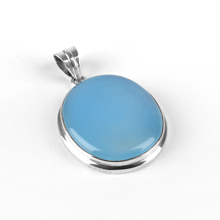 Sky Blue Chalcedony Pendant