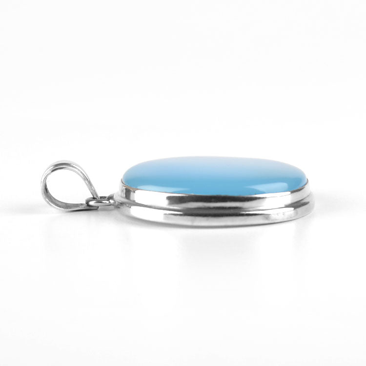 Sky Blue Chalcedony Pendant