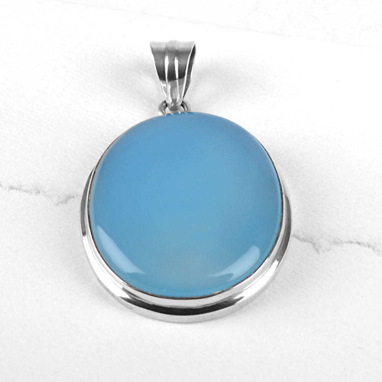 Sky Blue Chalcedony Pendant