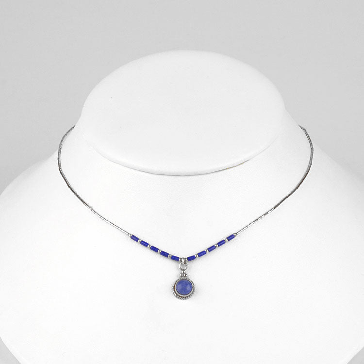 Dainty Blue Stone (Lapis Lazuli) Necklace