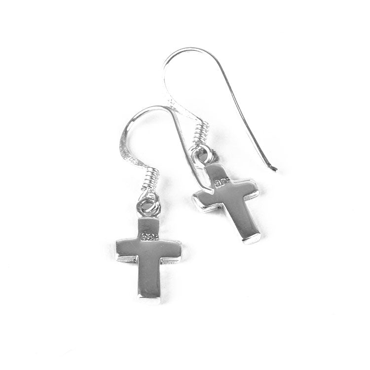 Opal Inlay Cross Earrings