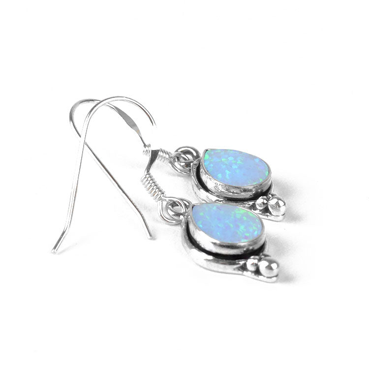 Created Opal Drop Earrings